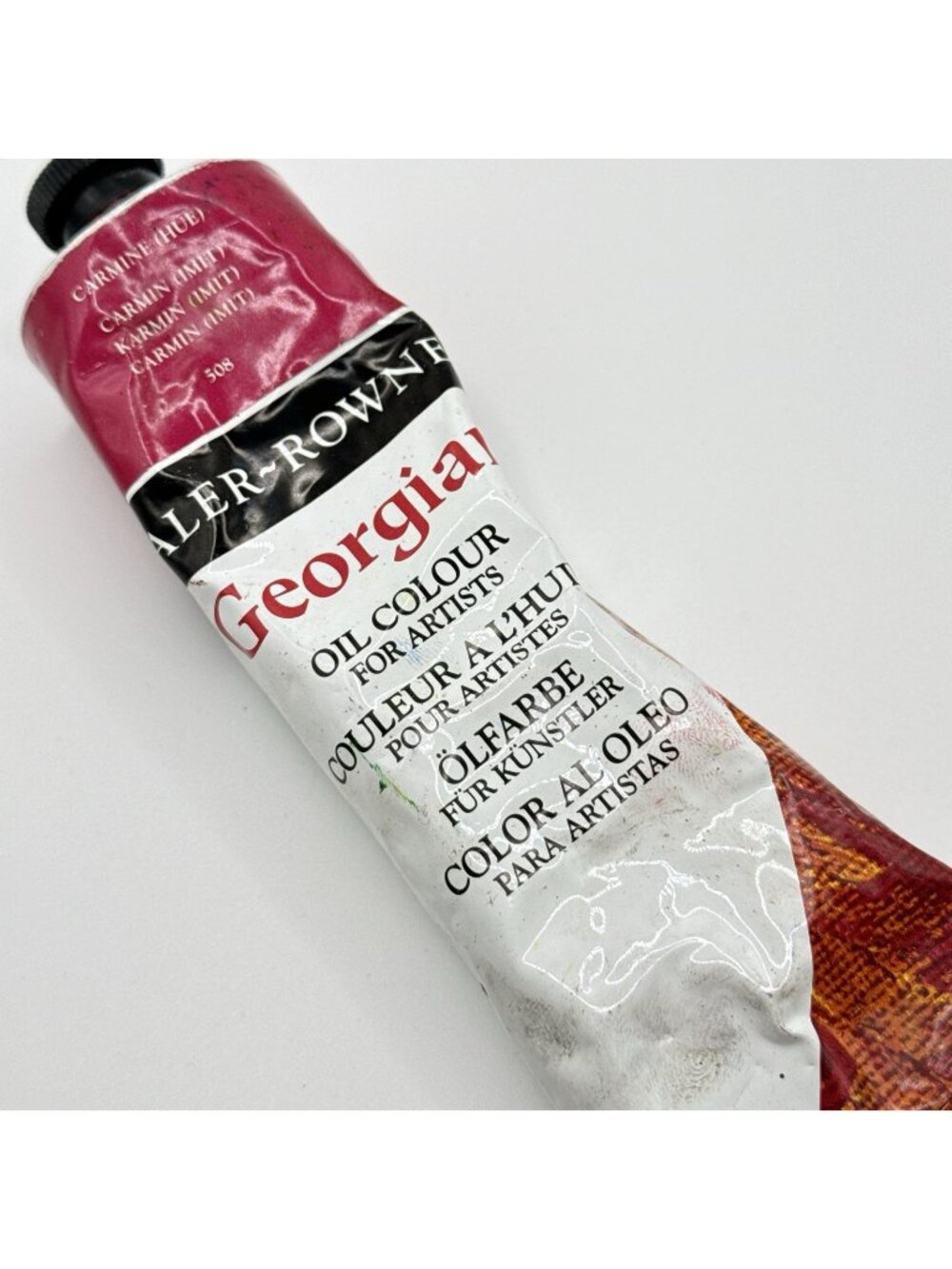Daler Rowney Georgian Oil Colour Paint Carmine Hue 508 Tube 225 ml 7.6 fl oz
